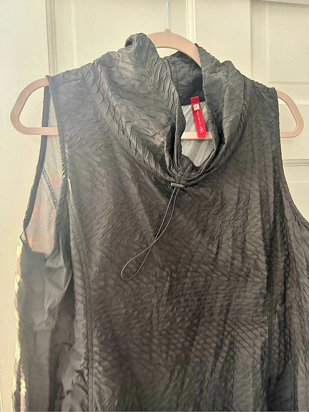 IC Collection Black Textured Midi Dress Like New - Picture 6 of 9